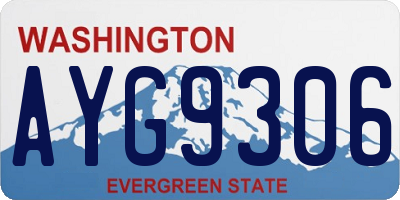 WA license plate AYG9306