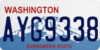 WA license plate AYG9338