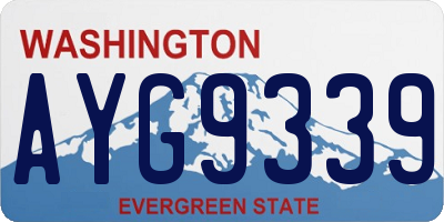 WA license plate AYG9339