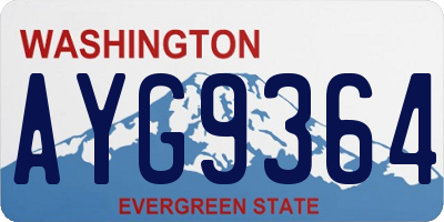 WA license plate AYG9364