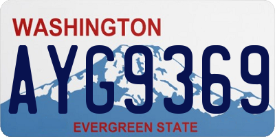 WA license plate AYG9369