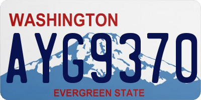 WA license plate AYG9370