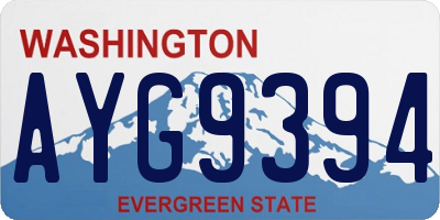 WA license plate AYG9394