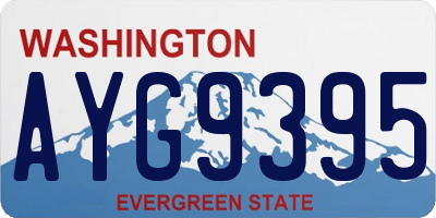 WA license plate AYG9395