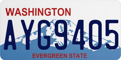 WA license plate AYG9405