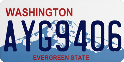 WA license plate AYG9406