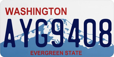WA license plate AYG9408