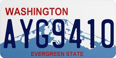 WA license plate AYG9410