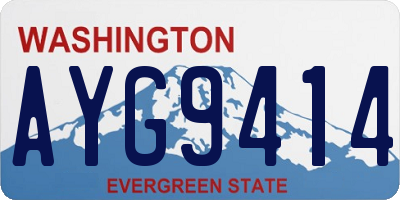 WA license plate AYG9414
