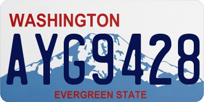 WA license plate AYG9428