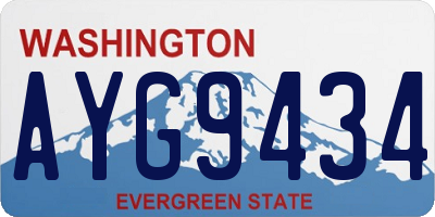 WA license plate AYG9434