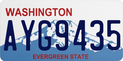 WA license plate AYG9435