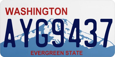 WA license plate AYG9437