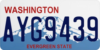 WA license plate AYG9439