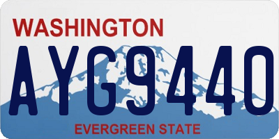 WA license plate AYG9440