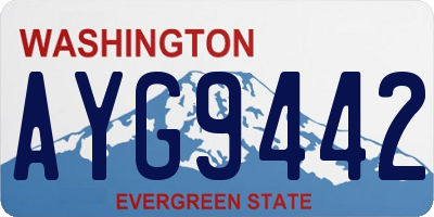 WA license plate AYG9442