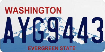 WA license plate AYG9443