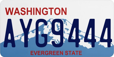 WA license plate AYG9444