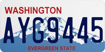 WA license plate AYG9445