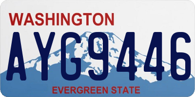 WA license plate AYG9446