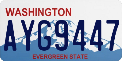 WA license plate AYG9447