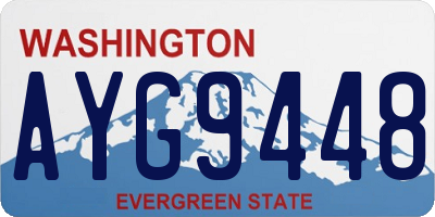WA license plate AYG9448