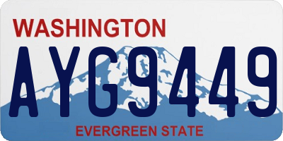 WA license plate AYG9449