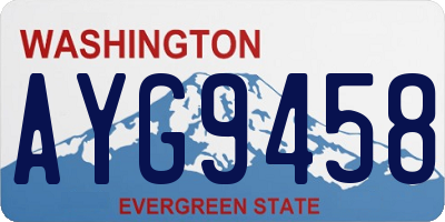 WA license plate AYG9458