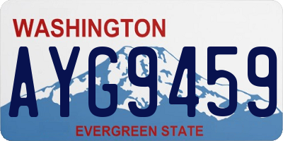 WA license plate AYG9459