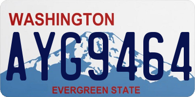 WA license plate AYG9464