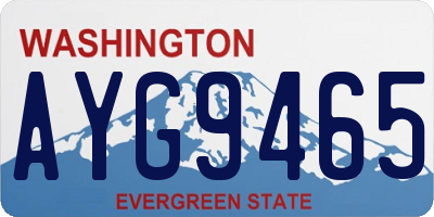 WA license plate AYG9465