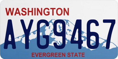 WA license plate AYG9467
