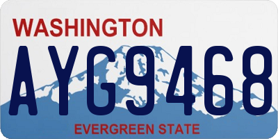WA license plate AYG9468
