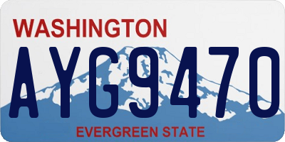 WA license plate AYG9470