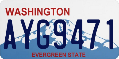 WA license plate AYG9471