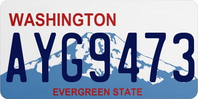 WA license plate AYG9473