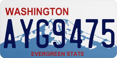 WA license plate AYG9475