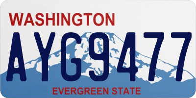 WA license plate AYG9477