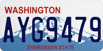 WA license plate AYG9479