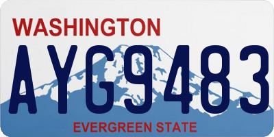 WA license plate AYG9483