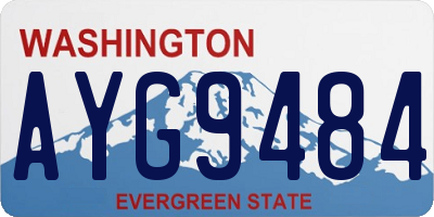 WA license plate AYG9484