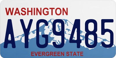 WA license plate AYG9485