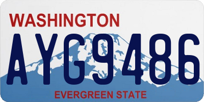 WA license plate AYG9486