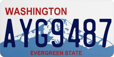 WA license plate AYG9487