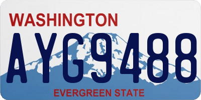 WA license plate AYG9488