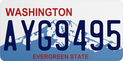 WA license plate AYG9495