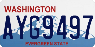 WA license plate AYG9497