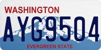 WA license plate AYG9504