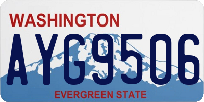 WA license plate AYG9506