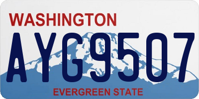 WA license plate AYG9507